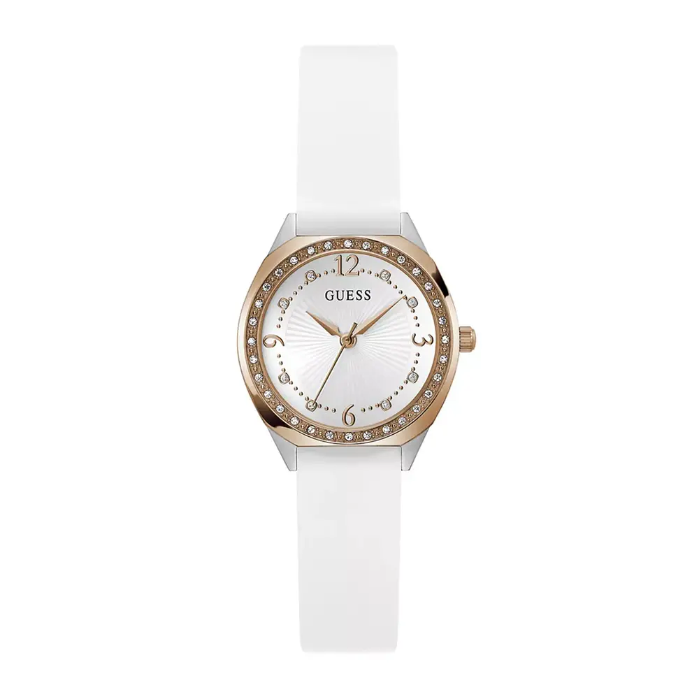 Reloj Guess Cuarzo Blanco y Rose Gold