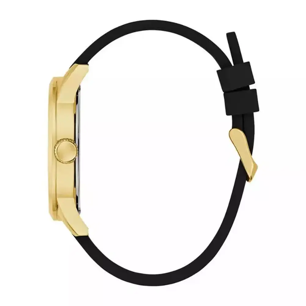 Reloj Guess Badge Cuarzo Negro y Dorado