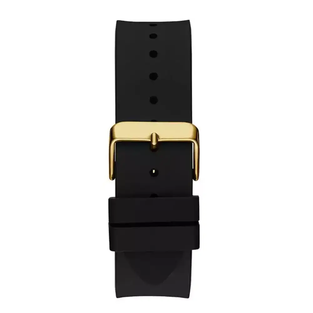 Reloj Guess Badge Cuarzo Negro y Dorado