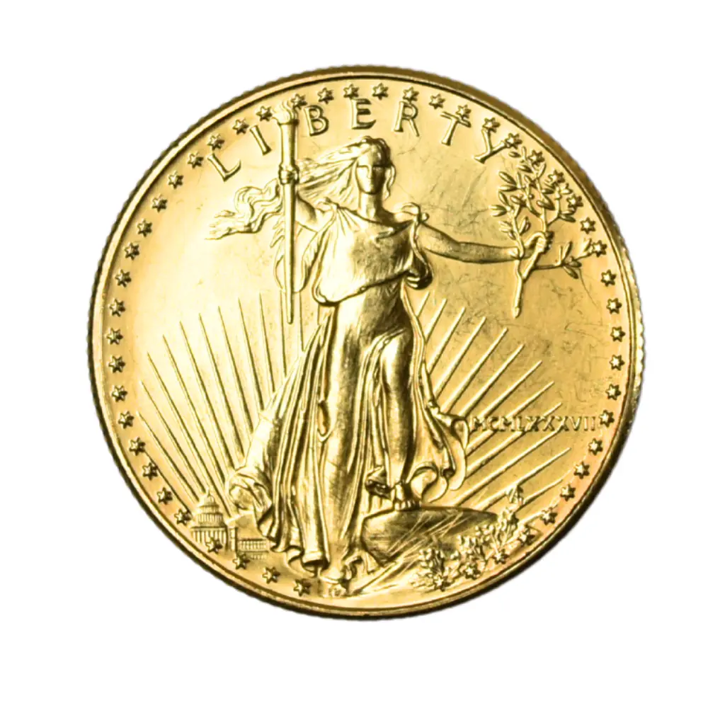 Moneda de Oro American Eagle 25 Dollars Estados Unidos 1987 – 1/2 Oz Oro 22K