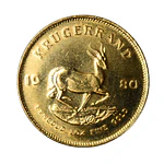 Moneda Krugerrand de Oro 22K Sudáfrica Año 1980 – 1 oz