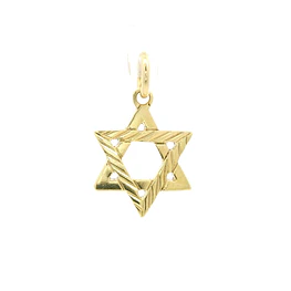 Colgante Estrella de David de Oro Amarillo 18K