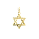 Colgante Estrella de David de Oro Amarillo 18K
