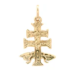 Colgante Cruz de Caravaca de Oro Amarillo 18K