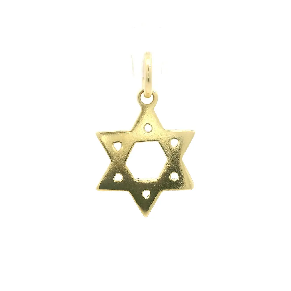 Colgante Estrella de David de Oro Amarillo 18K