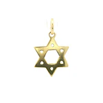 Colgante Estrella de David de Oro Amarillo 18K