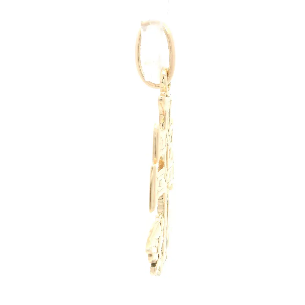 Colgante Cruz de Caravaca de Oro Amarillo 18K