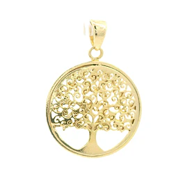 Colgante Medalla Árbol de la Vida de Oro Amarillo 18K