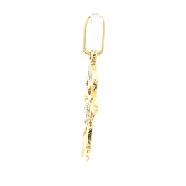 Colgante Niño de Oro Amarillo 18K con Piedras Incoloras
