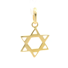 Colgante Estrella de David de Oro Amarillo 18K