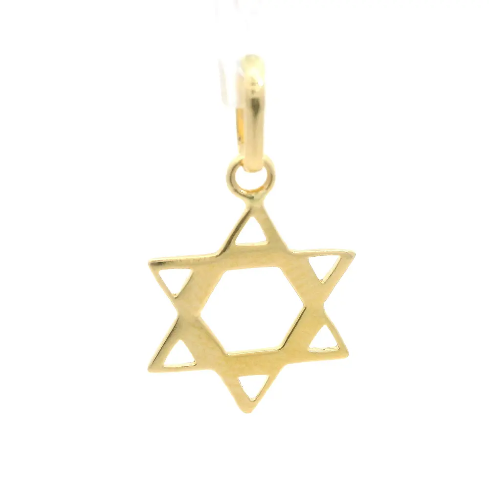 Colgante Estrella de David de Oro Amarillo 18K