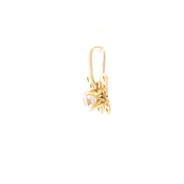 Colgante Mariposa de Oro Amarillo 18K con Piedra Incolora
