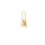 Colgante Mariposa de Oro Amarillo 18K con Piedra Incolora