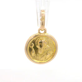 Colgante Medalla Religiosa de Oro Amarillo 18K
