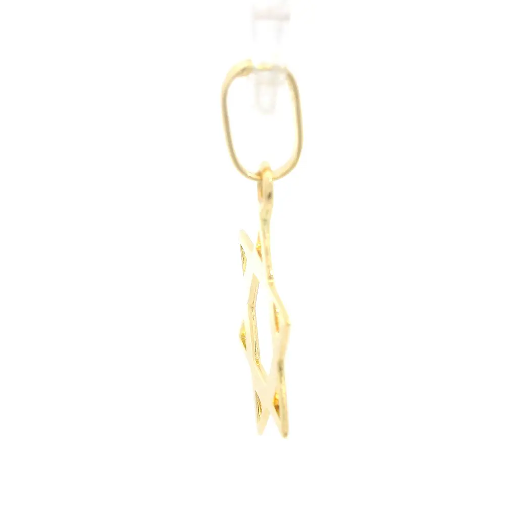 Colgante Estrella de David de Oro Amarillo 18K