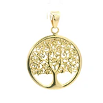 Colgante Medalla Árbol de la Vida de Oro Amarillo 18K