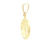 Colgante Medalla Corona de Oro Amarillo 18K con Piedras Incoloras