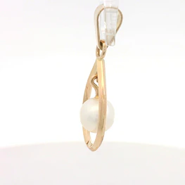 Colgante Gota de Oro Amarillo 18K con Perla