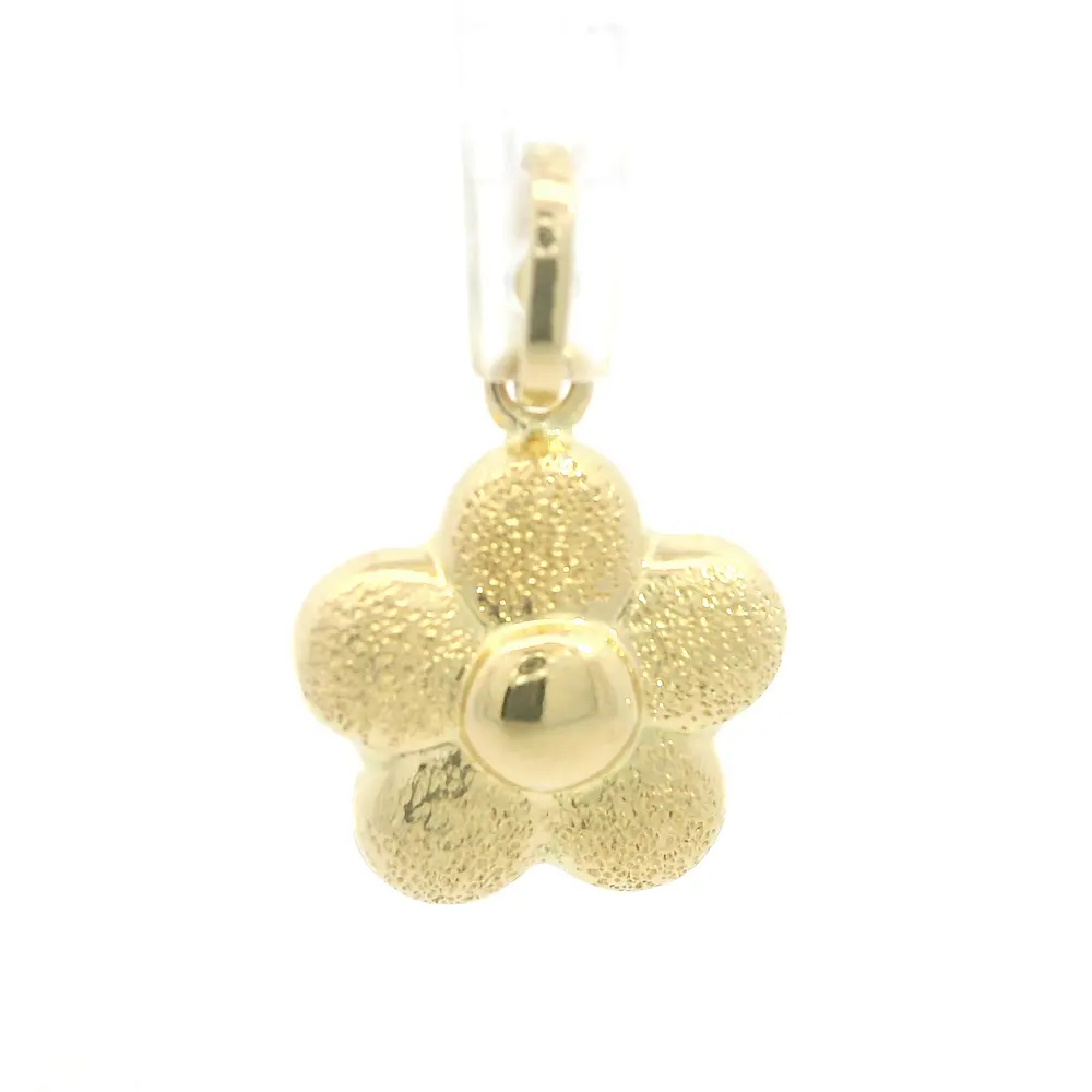 Colgante Flor de Oro Amarillo 18K
