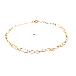 Pulsera Ovalada con Diseño Circular de Oro Amarillo 18K