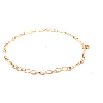 Pulsera Ovalada con Diseño Circular de Oro Amarillo 18K