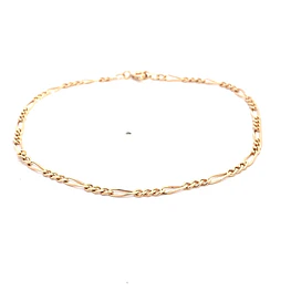 Pulsera Fígaro 3x1 de Oro Amarillo 18K