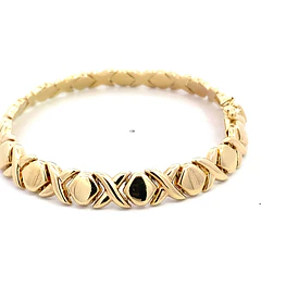 Pulsera Articulada Rombos de Oro Amarillo 18K