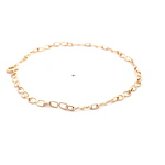 Pulsera Ovalada con Diseño Circular de Oro Amarillo 18K