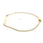 Pulsera Groumet con Placa de Oro Amarillo 18K