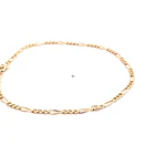 Pulsera Fígaro 3x1 de Oro Amarillo 18K