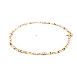 Pulsera Fígaro 1x1 de Oro Rosado 18K