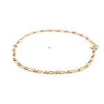 Pulsera Fígaro 1x1 de Oro Rosado 18K