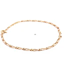 Pulsera Fígaro 1x1 de Oro Rosado 18K
