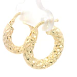 Aros Tubulares Diamantados de Oro Amarillo 18K