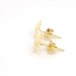 Aros Sol de Oro Amarillo 18K