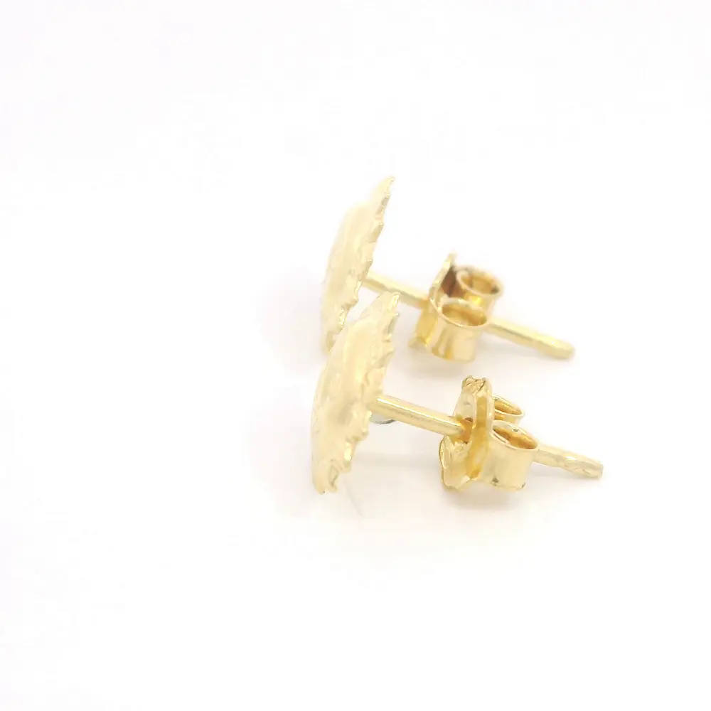 Aros Sol de Oro Amarillo 18K