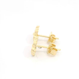 Aros Flor de Oro Amarillo 18K