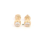 Aros Bebé Punto de Luz Oro Amarillo 18K