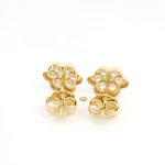 Aros Flor de Oro Amarillo 18K