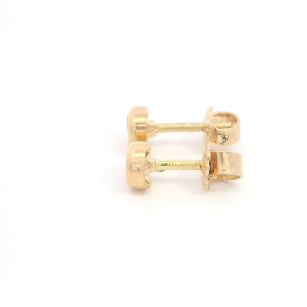 Aros Bebé Punto de Luz Oro Amarillo 18K