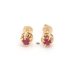 Aros Bebé Chatón Oro Amarillo 18K
