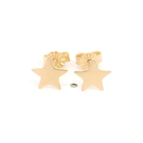 Aros Estrella de Oro Amarillo 18K