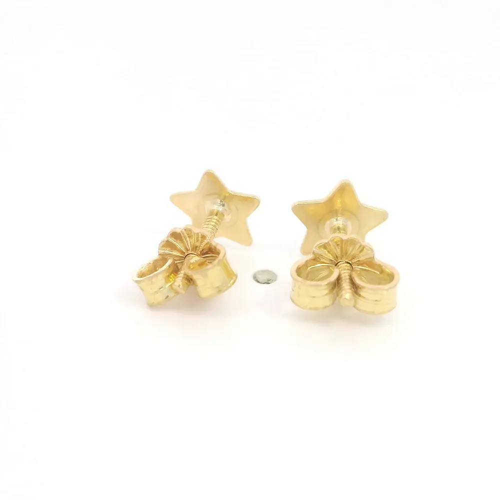Aros Estrella de Oro Amarillo 18K