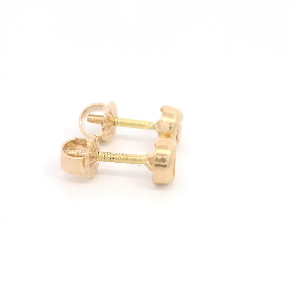 Aros Bebé Punto de Luz Oro Amarillo 18K