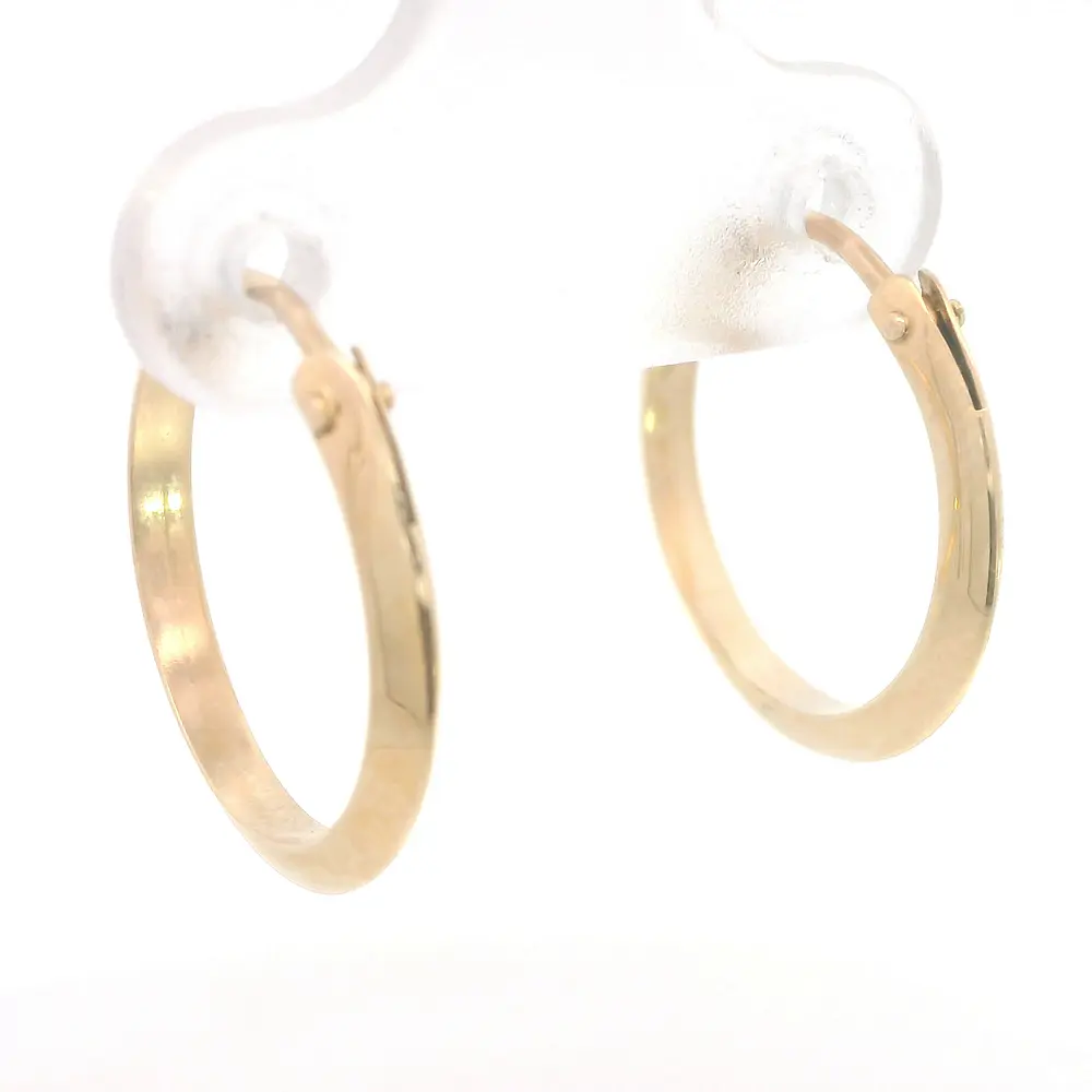 Aros Tubulares Planos Oro Amarillo 18K
