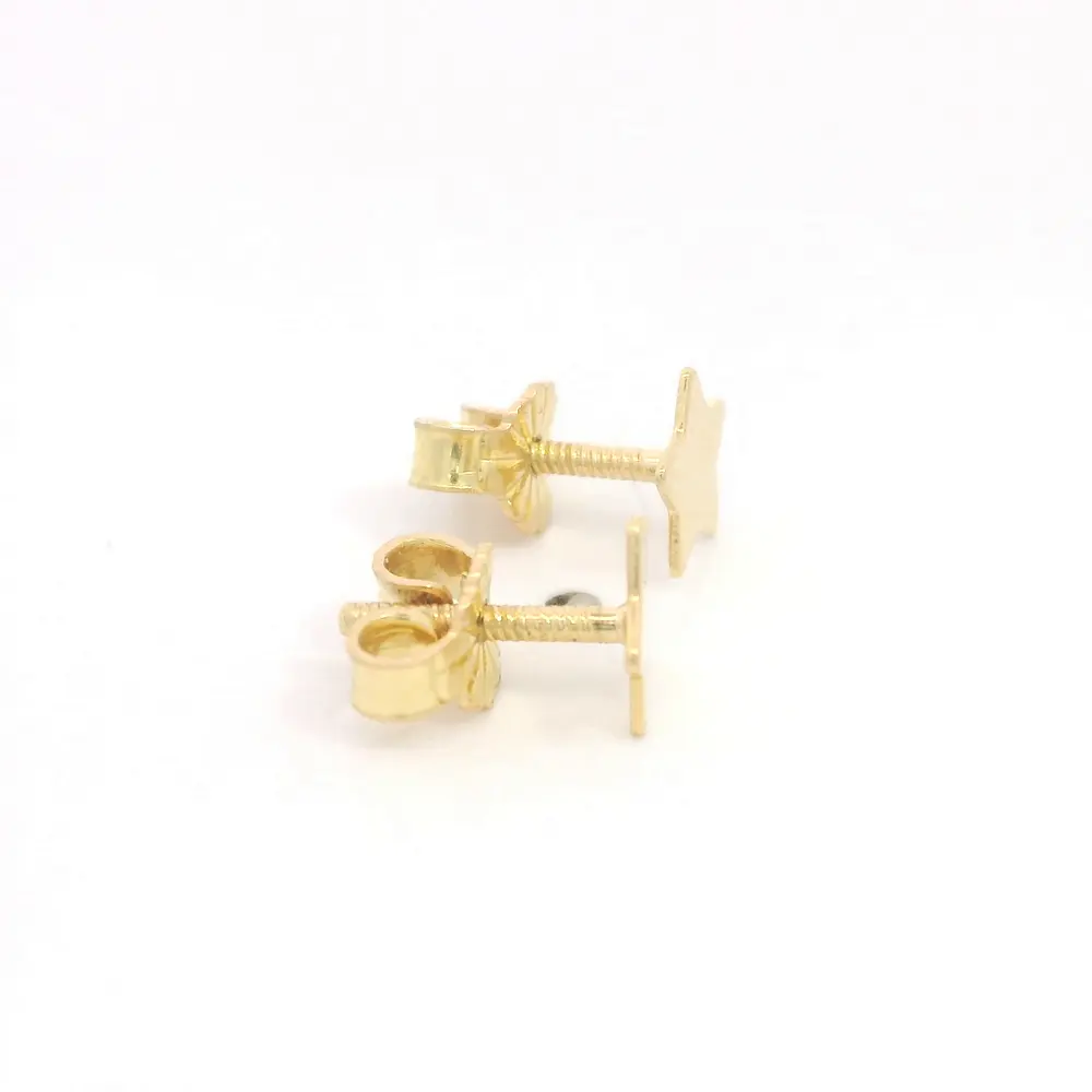 Aros Estrella de Oro Amarillo 18K