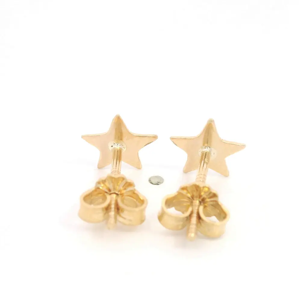 Aros Estrella de Oro Amarillo 18K