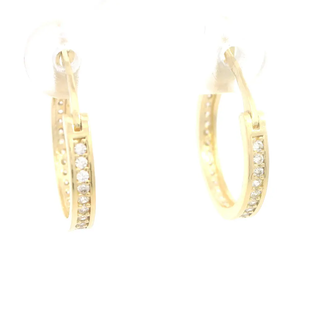 Aros Huggies Oro Amarillo 18K