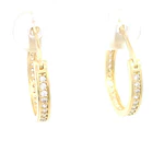 Aros Huggies Oro Amarillo 18K