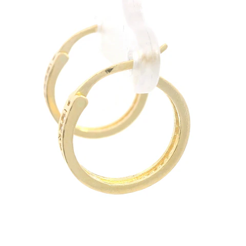Aros Huggies Oro Amarillo 18K